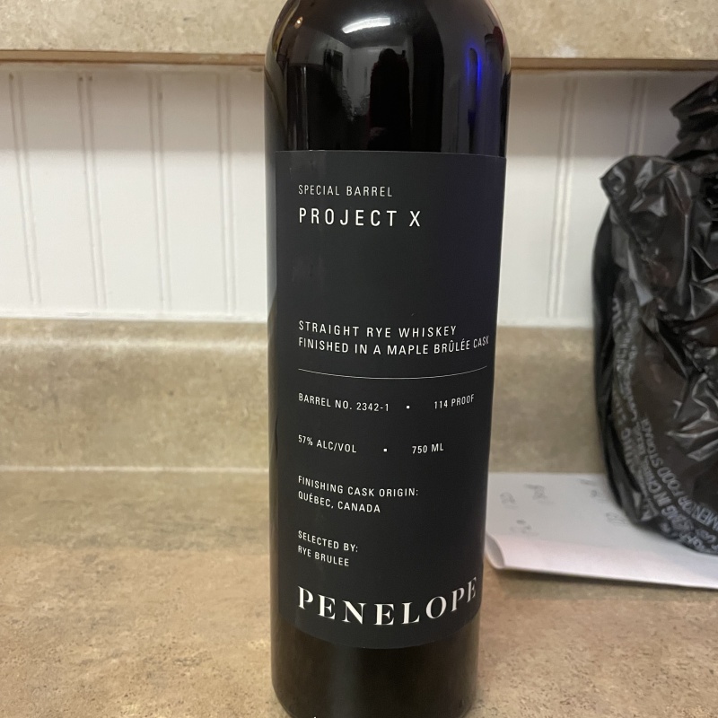 Penelope Project X Rye Whiskey Free Shipping!!!