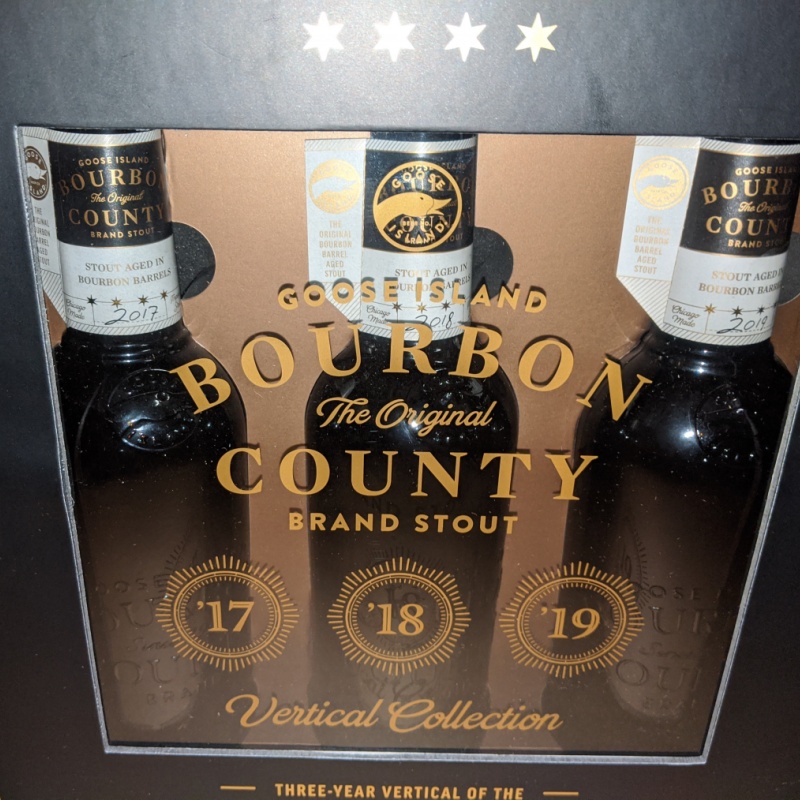 Goose Island Bourbon County BCBS Vertical 2017, 2018 & 2019 Box Set;  2020 & 2021 BCBS