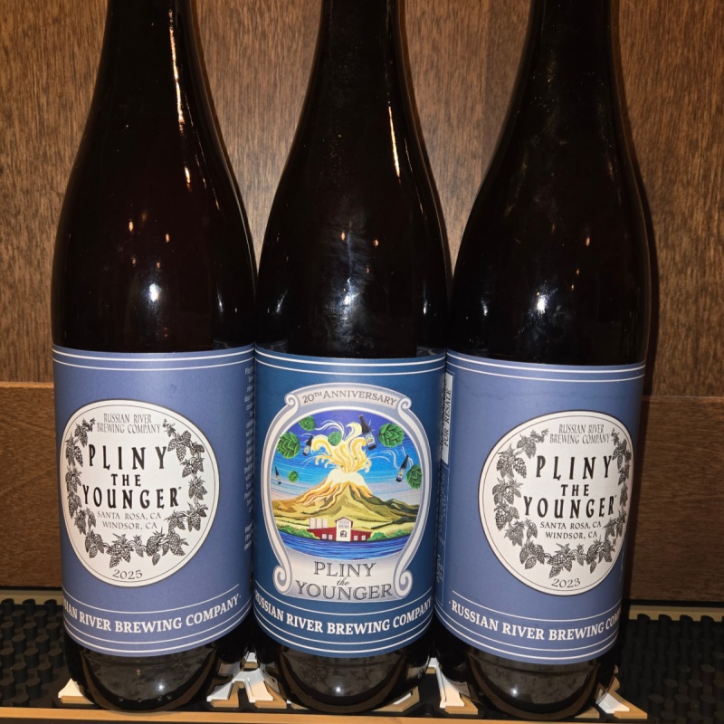 Pliny the younger 2025, 2024 and 2023 bottles