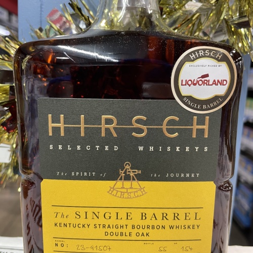 Hirsch Single Barrel Double Oak!! Free Shipping!!