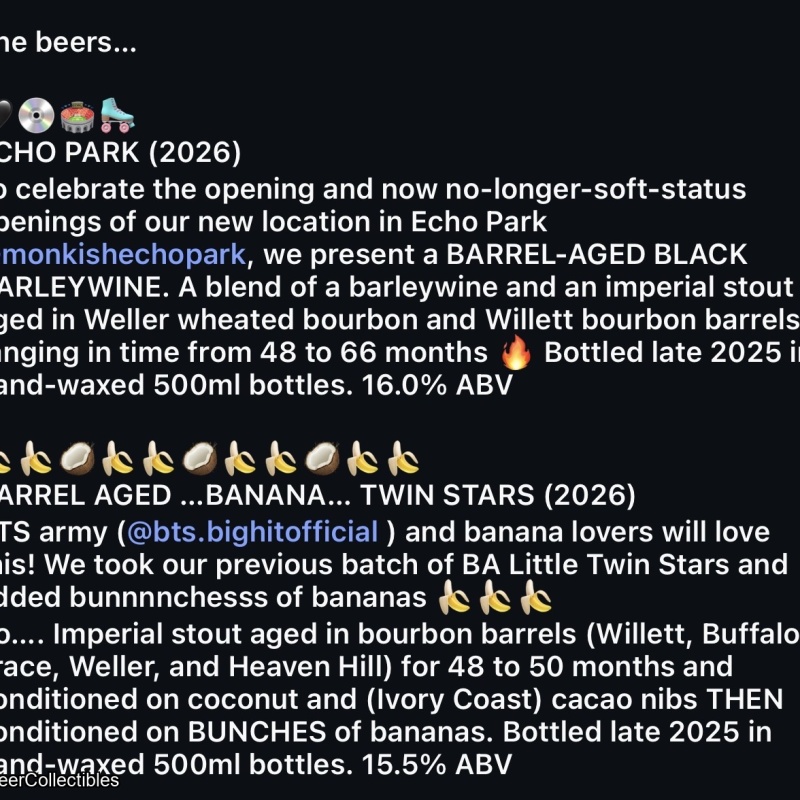 2026 Monkish BA Echopark & Banana BALTS