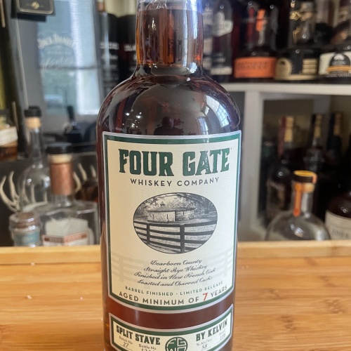 Four Gate 7 year Split Stave Rye By Kelvin!! Shipping included!!