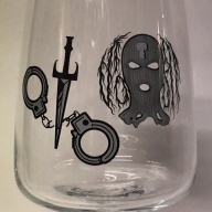 TROON Silver MASK DAGGER & HANDCUFFS GLASS BRAND NEW