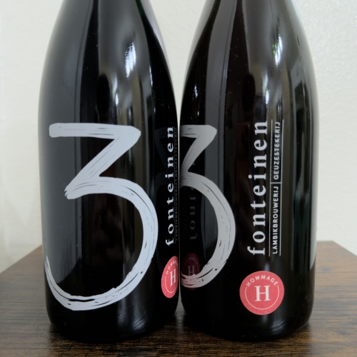 3 Fonteinen Hommage - Raspberry + Sour Cherry Lambic - Assemblage No. 40 - Season 17/18 - 750ml - Bottled 2018 - Set of 2