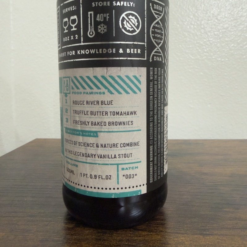 Bottle Logic Brewing Fundamental Forces - 2021 Release - Bourbon Barrel Aged Imperial Vanilla Stout - Tahitian Vanilla - 500ml - Batch 003