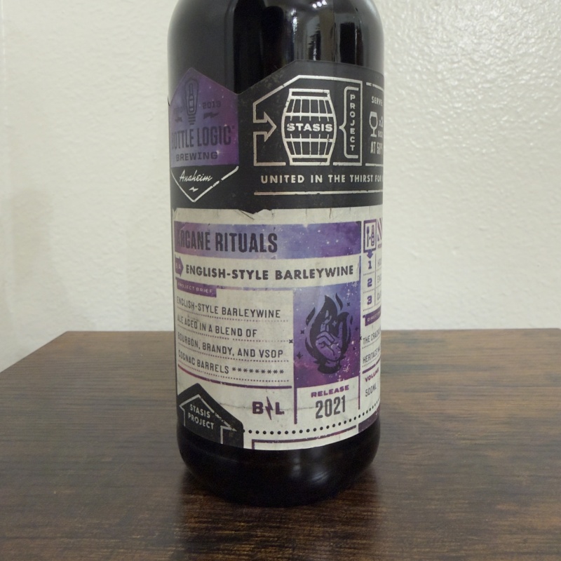 Bottle Logic Brewing x Ritual Brewing Arcane Rituals 2021 - BA English-Style Barleywine - Bourbon, Brandy & VSOP Cognac Barrels - 500ml - Batch 002