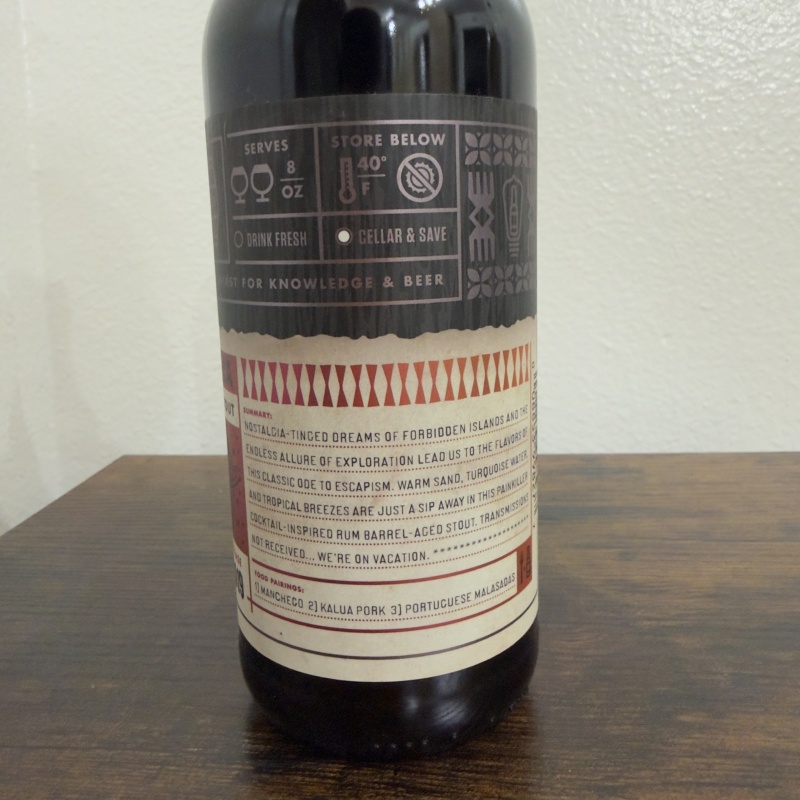 Bottle Logic Brewing Astronautica Exotica 2019 - Rum Barrel Aged Imperial Coconut Stout - Coconut, Orange Zest, Nutmeg - 500ml - Stasis Level 01