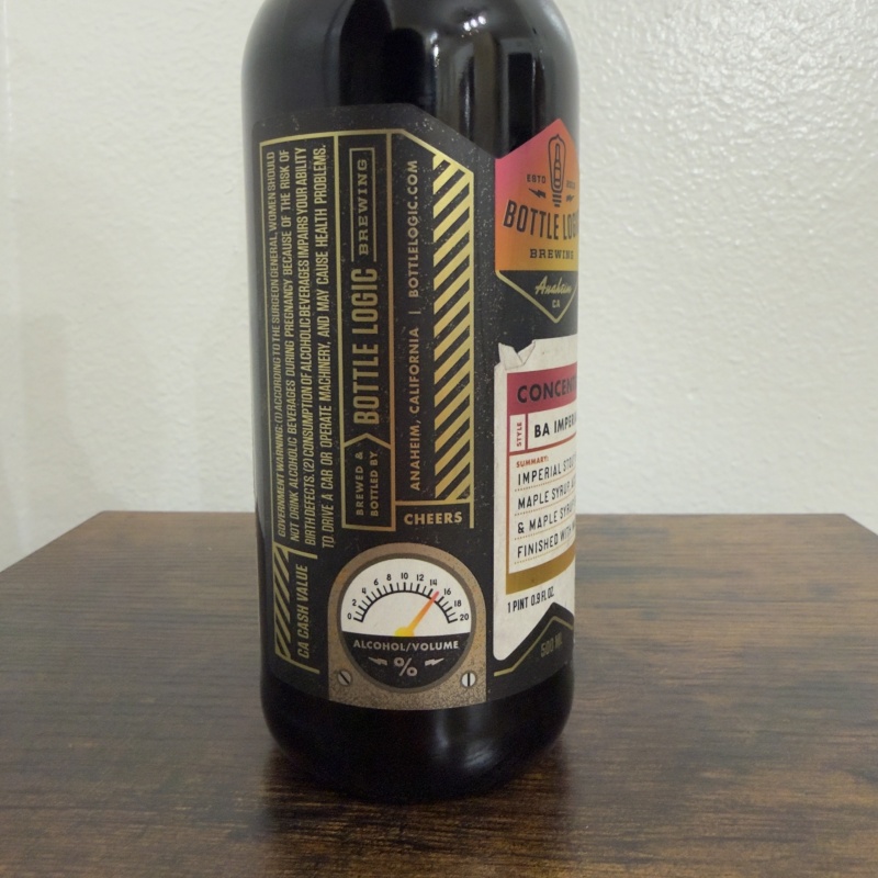 Bottle Logic x Mikerphone Concentrated Solution 2020 - Bourbon + Maple Syrup Barrel Aged Imperial Maple Stout - - 500ml - Stasis Level 02
