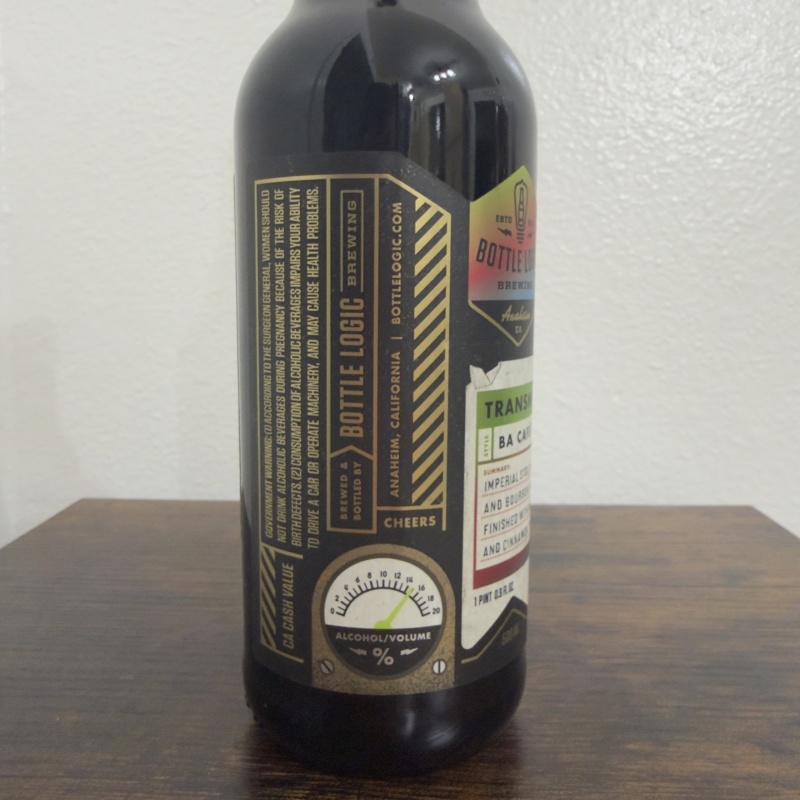 Bottle Logic x Magnanimous Transmit in Color 2020 - Tequila + Bourbon Barrel Aged Café de Olla Stout -500ml - Stasis Level 02