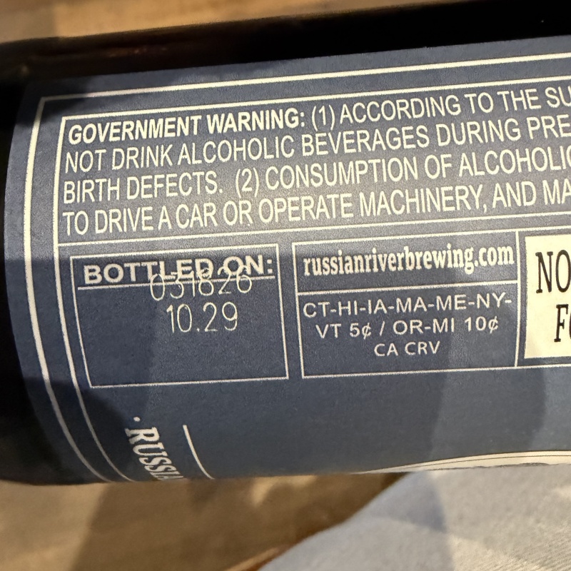 Russian River Pliney The Younger 2026