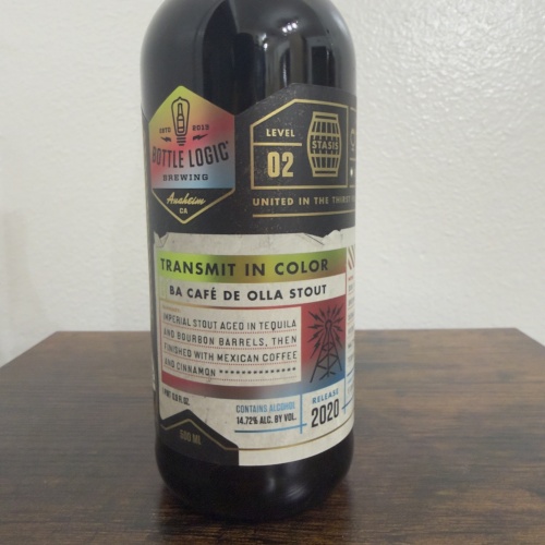 Bottle Logic x Magnanimous Transmit in Color 2020 - Tequila + Bourbon Barrel Aged Café de Olla Stout -500ml - Stasis Level 02