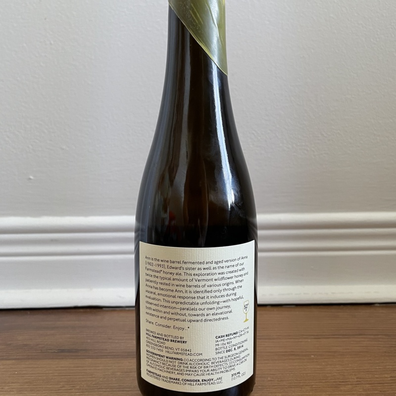 Ann double honey - Hill farmstead