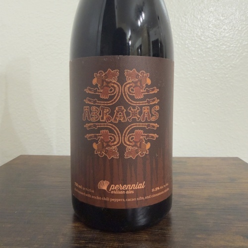 Perennial Artisan Ales Abraxas Base - Imperial Stout w/ Ancho Chili Peppers, Cacao Nibs, Cinnamon Sticks + Lactose - 750ml - 11.5% ABV
