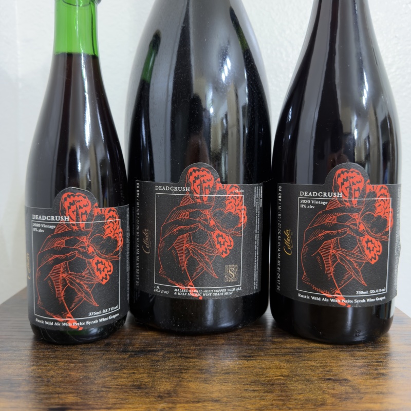 Cellar Makers Dead Crush 2020 Vintage 3-Pack Vertical - Rustic Wild Ale w/ Petite Sirah + Malbec Barrel Magnum - 375ml + 750ml + 1.5L