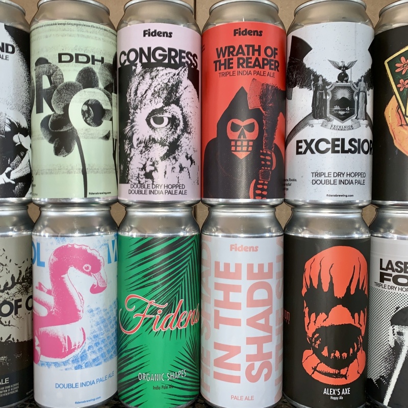 Fidens 12pk Reaper, Congress, Axe To Grind, DDH Orchid, Murder Of Crows, Shade, Shapes, Laser Sharp Focus, Will Of The Universe, Alex’s, Pool Water