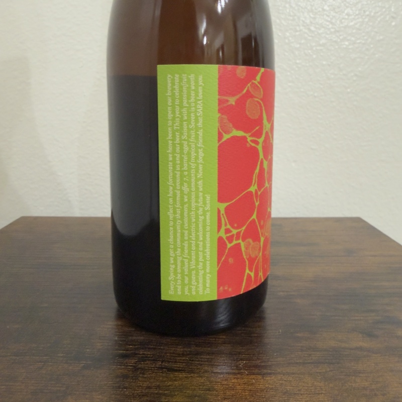 Sante Adairius Rustic Ales Seven - 7th Anniversary Barrel-Aged Saison w/ Passionfruit & Guava - 750ml - 8.0% ABV