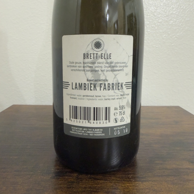 Lambiek Fabriek Brett-Elle Oude Geuze - Traditional Blend of Spontaneous Lambic - 750ml - 5.5% ABV - Bottled 05/18