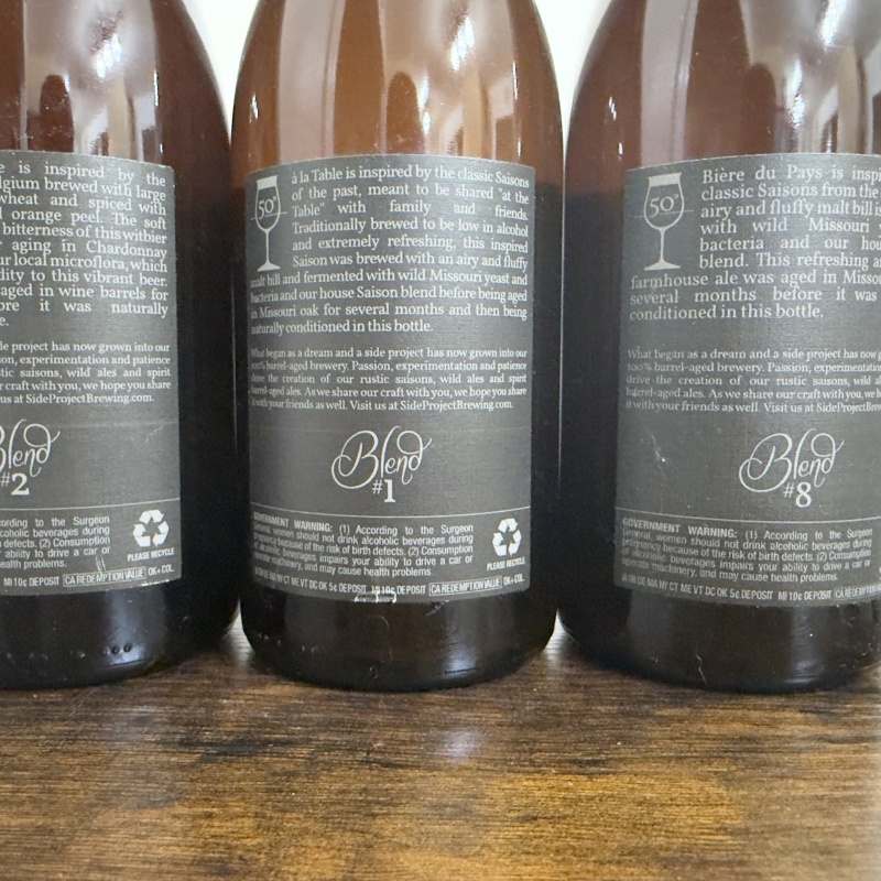 Side Project Vintage Vault 6-Pack ∼2015-2017 - Barrel-Aged Farmhouse/Wild Ales w/ Private Press Collab - 750ml Corked Bottles