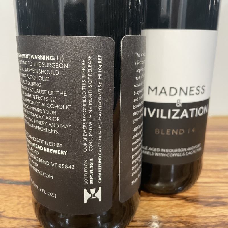Hill Farmstead Stout Lot: Damon 2018, Beyond Good & Evil 2019, Madness & Civilization 14 MC
