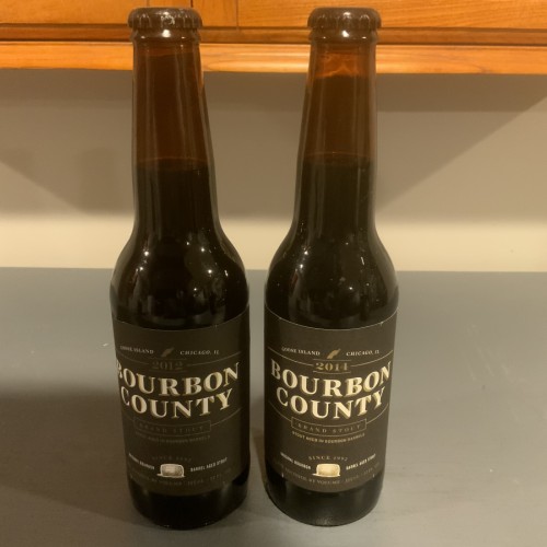 2012 and 2014 Goose Island Bourbon county Brand Stout BCBS