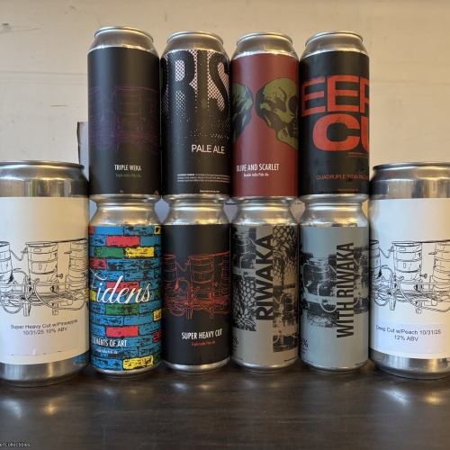 Fidens mixed 8 pack cans and 2 crowlers