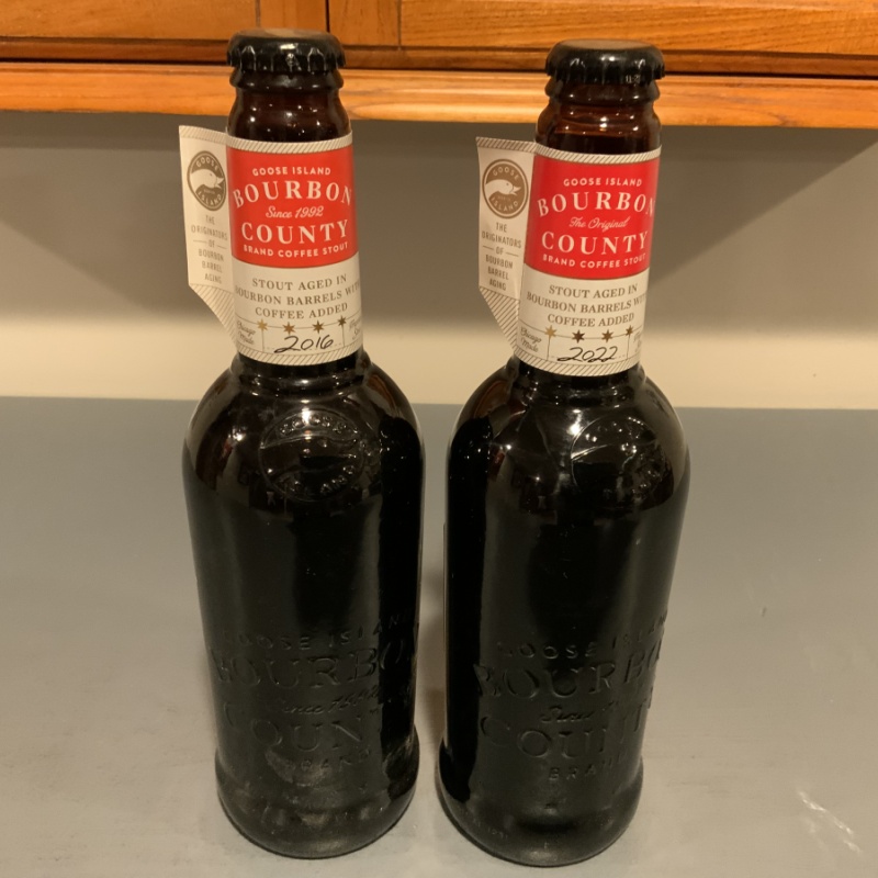 Goose Island -- Bourbon County Coffee 2016 and  2022