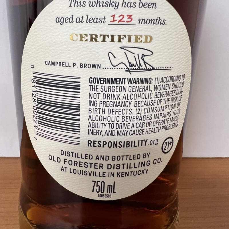 Old Forester - The President’s Choice Barrel #84 - 10yr 3mo - 119.2 Proof / OFPC / Presidents