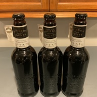 Goose Island Bourbon County Barrel Stout 2016, 2017, and 2018 vertical