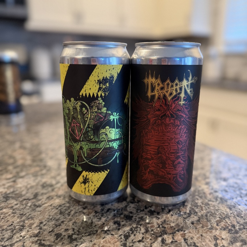 Two Different Troon Brewing Fidens Collab Crowlers Irradiated Jasper and Budding Prospects