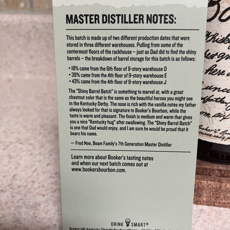 Booker’s 2019-02 Shiny Barrel Batch
