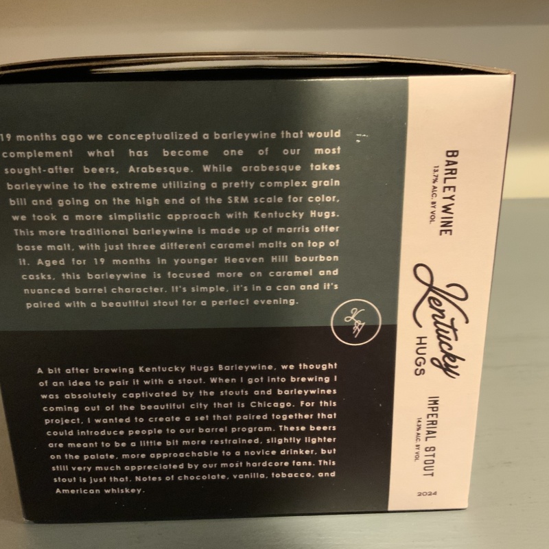 2024 Phase Three Kentucky Hugs Barleywine / Stout  4 pack