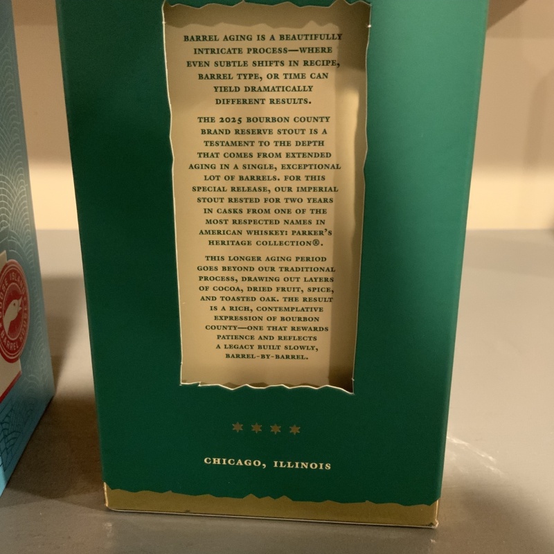 2025 Goose Island / Bourbon County Variants Prop, Double Barrel and Parker’s Heritage Reserve