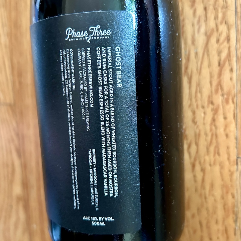 Phase Three Ghost Bear Imperial Stout 2024