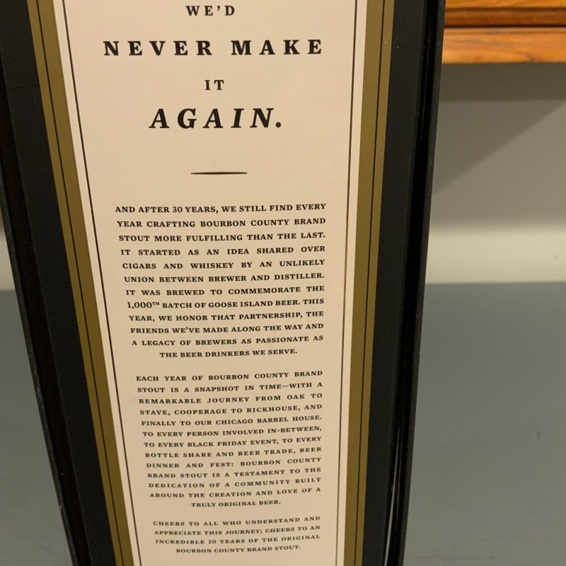 2022 Bourbon County Goose Island 30th Anniversary Reserve