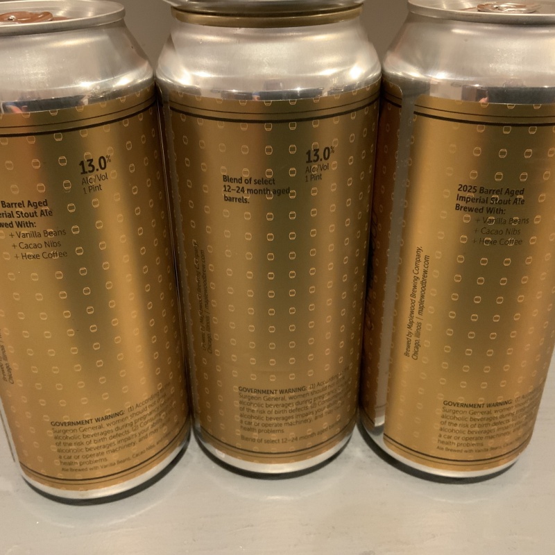 Maplewood 2025 Barrel Aged Cuppa Neat WLR, 2023  Cuppa Cellar Select and 2025 Cuppa SAZ Vanilla Rye