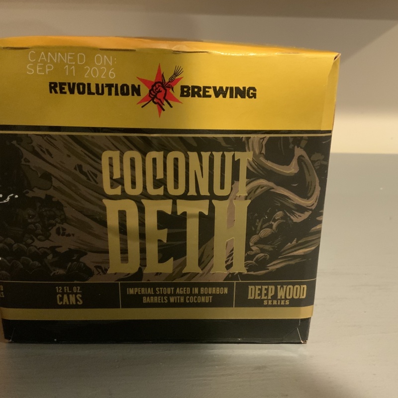 2026 Revolution Brewing Deep Wood  Series  Coconut Deth