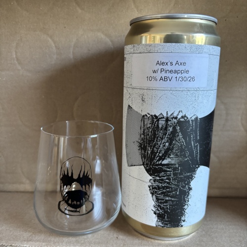 Fidens Alex axe fruited crowler with glass