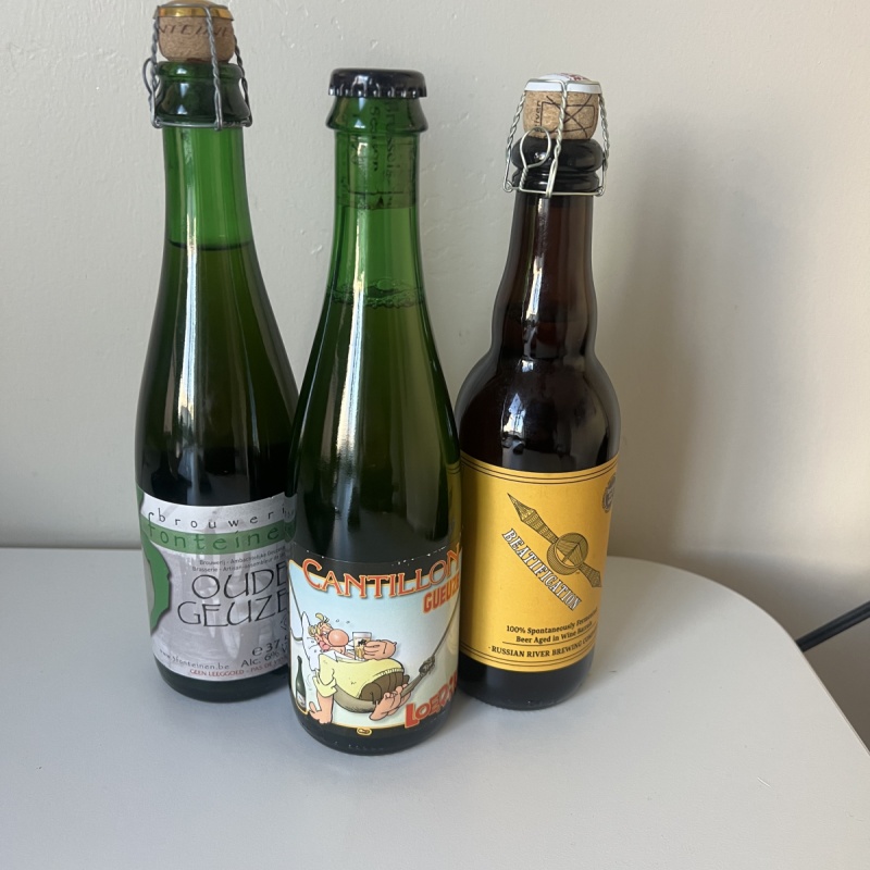 Cantillon Loerik Gueuze, 3F Oude Gueze, Russian River Beatification