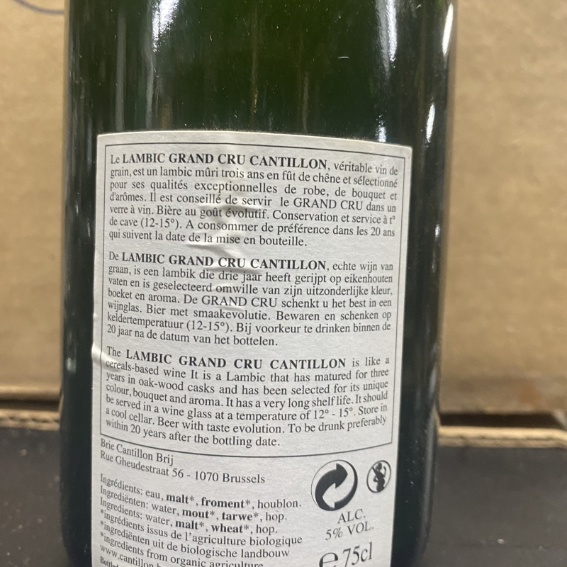 Cantillon Grand Cru Bruoscella 2014 (bottled 2016)