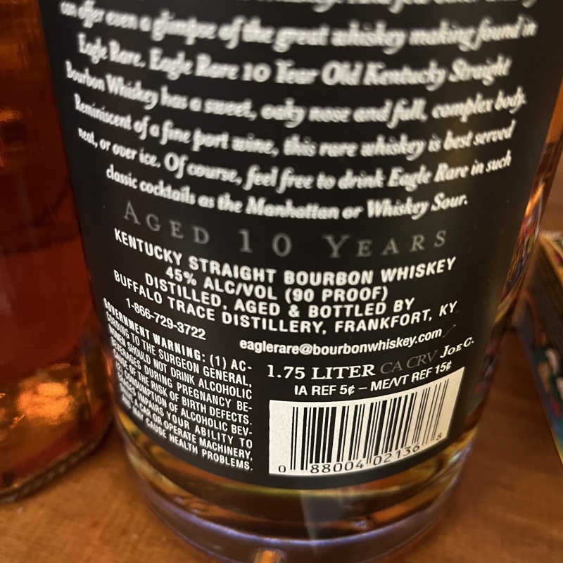 Eagle Rare 10 1.75 ml and Sazerac Rye