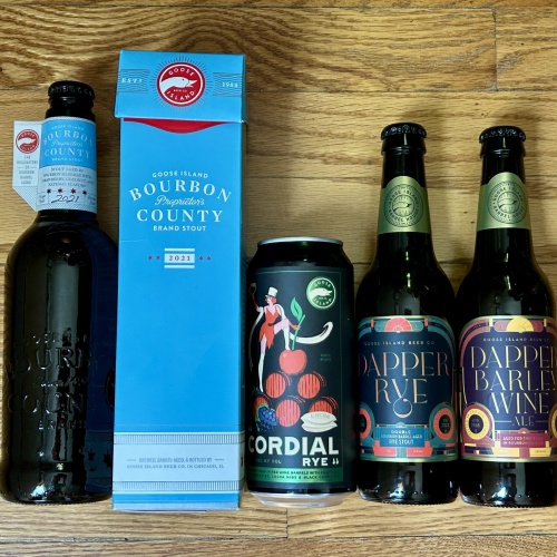 Goose Island Bourbon County Proprietor’s, Dapper Barley Wine, Dapper Rye & Cordial Rye