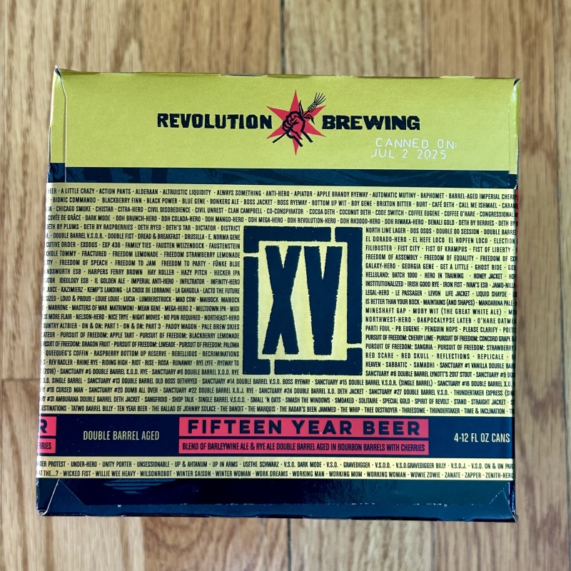 2025 Revolution 15 Year Beer Four-Pack