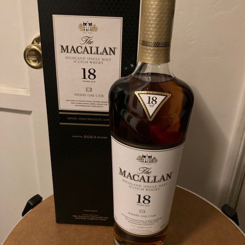 Macallan 18 Year Sherry Oak Cask Single Malt Whiskey