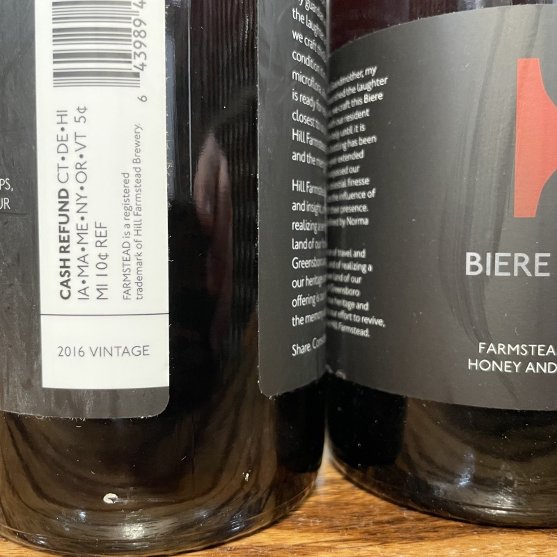 Hill Farmstead Bierre de Norma Lot: Vintage 2016, 2017 & 2018 Vertical