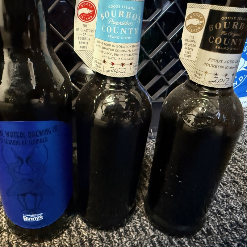 3 Bottles Stout Lot Goose Island Bourbon County/Central Waters
