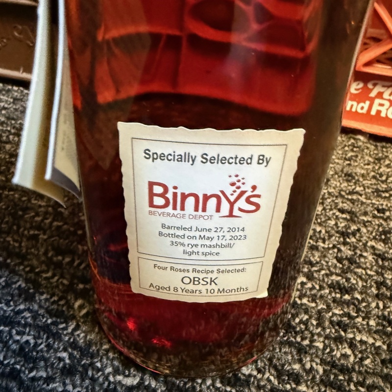 Four Roses Single Barrel Barrel Strength Store Pick OBSK