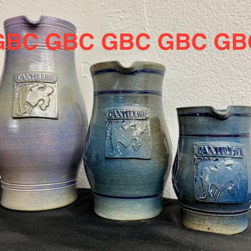 (3 piece set) Cantillon Blue Lambic Pitcher Set 2L 1L .5L (3 piece set)