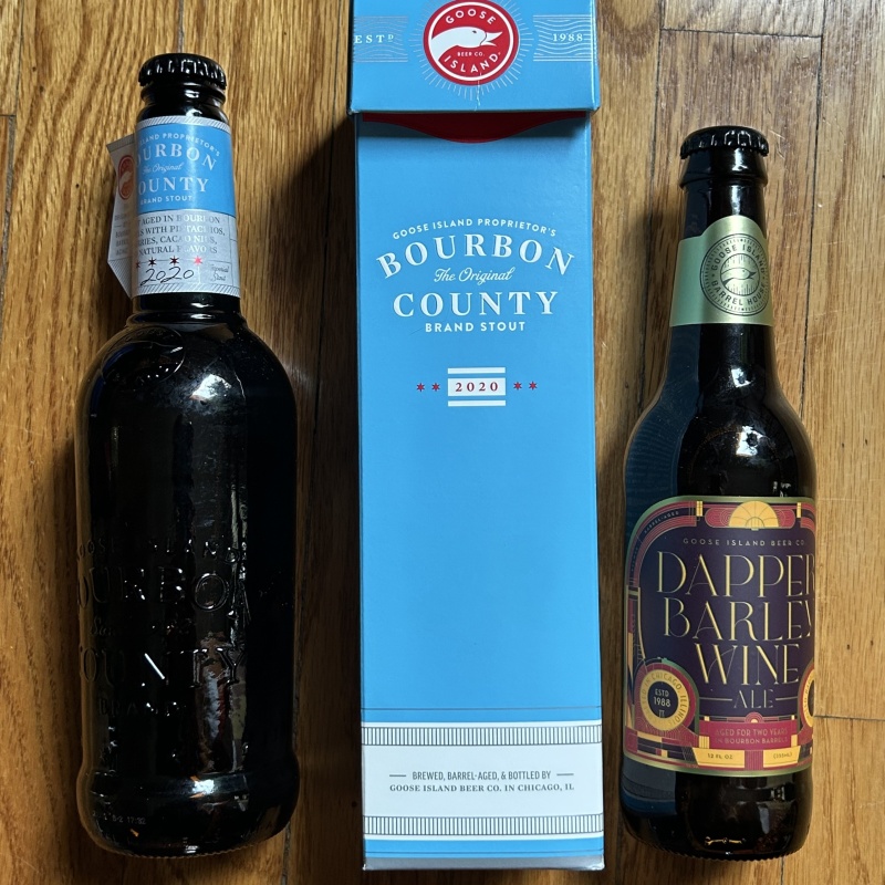 Goose Island Bourbon County Proprietor’s and Dapper Barleywine