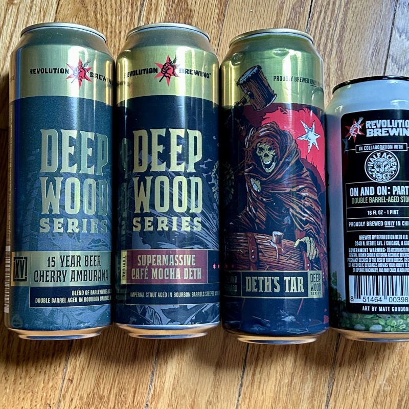 2025 Revolution 15 Year Beer Cherry Amburana, Supermassive Cafe Mocha Deth, and On And On Part Three