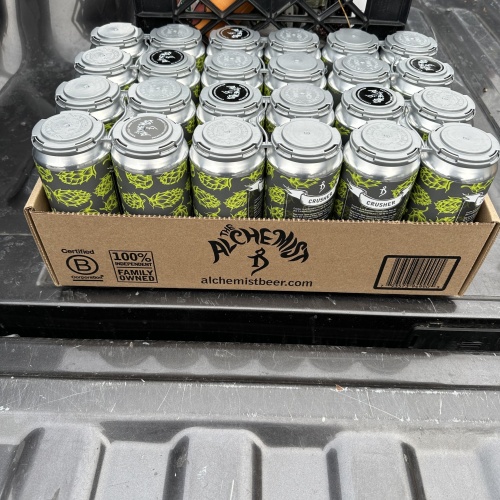 Alchemist 24 cans of Crusher. Brewed fresh and cold on 2/10/26. The best of Vermont.